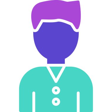 Doktor. Web simgesi basit illüstrasyon