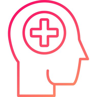 Beyin. Web simgesi basit tasarım