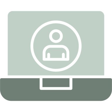 Bilgisayar. Web simgesi basit tasarım