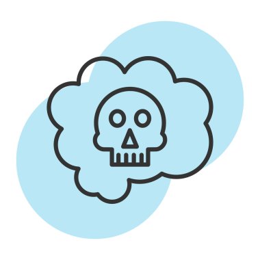 Bulut kafatası. Web simgesi basit tasarım