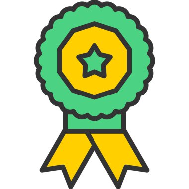 ödül rozeti renk özet vektörü