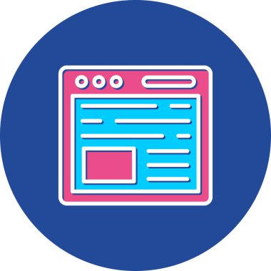 Web sayfası ikon vektör illüstrasyonu