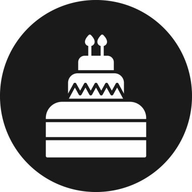 kek düz simgesi, vektör illüstrasyonu