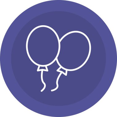 Balon web simgesi, basit vektör illüstrasyonu