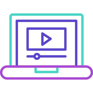 Bilgisayar. Web simgesi basit illüstrasyon