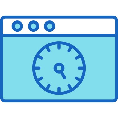 Web tarayıcı simgesi. Web için basit web tarayıcı vektör simgesi çizimi