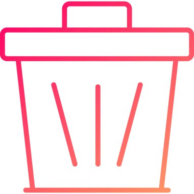 Çöp kutusu modern simgesi, vektör illüstrasyonu