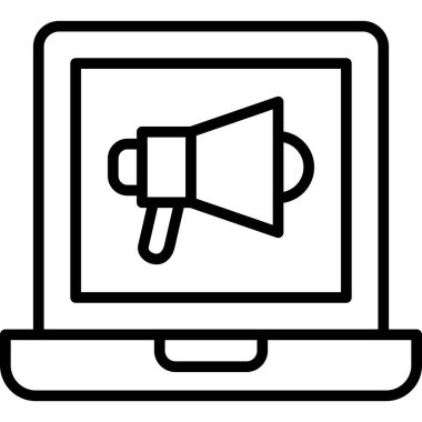 Pazarlama Basit Vektör Simgesi İllüstrasyonu