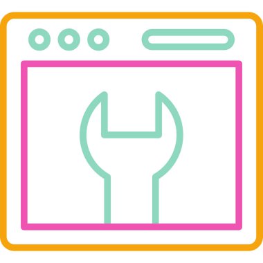 Web simgesi vektör illüstrasyonu