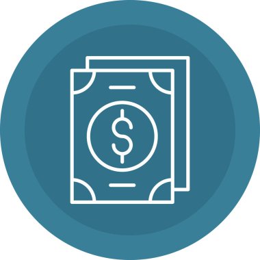 Dolar vektör simgesi modern basit illüstrasyon