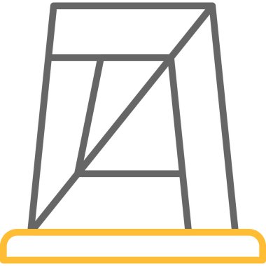 Yapı inşaat vinç simgesi ana hat biçiminde