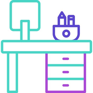 Mobilya simgesinin vektör illüstrasyonu