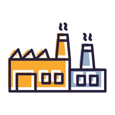 Sanayi fabrikası imaj oluşturma simgesi