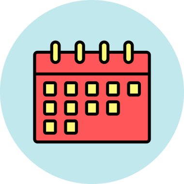 Takvim. Web simgesi basit illüstrasyon