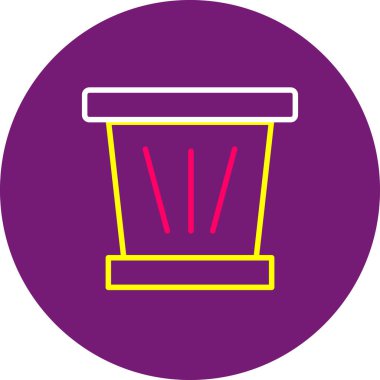 Bir davul simgesinin vektör illüstrasyonu