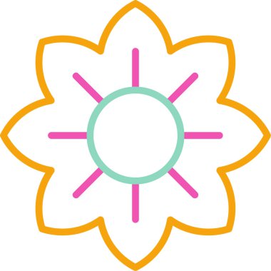 Çiçek. Web simgesi basit illüstrasyon