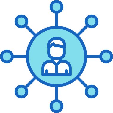 avatar iş insanları simgesi ana hatlar biçiminde