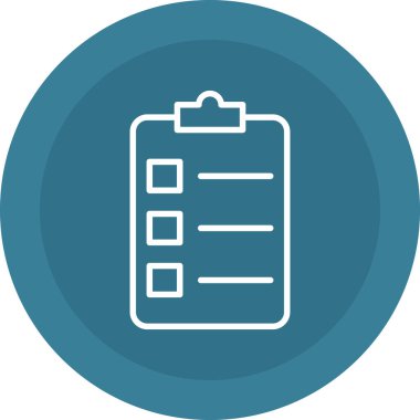 Kontrol listesi simgesi vektör illüstrasyonu