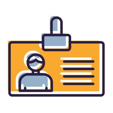 Kimlik kartı vektör çizim