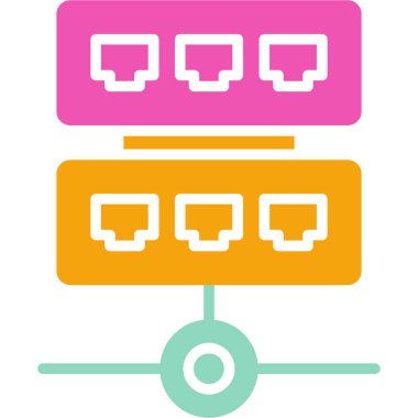 Sunucu. Web simgesi basit illüstrasyon