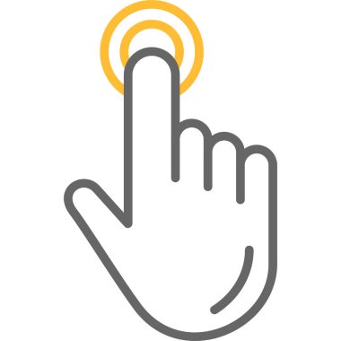 el imleci tıklama, vektör illüstrasyonu