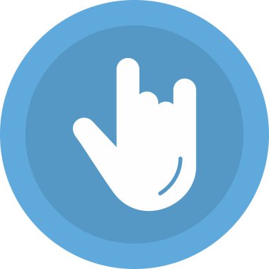 parmak hareketi el simgesi, basit vektör illüstrasyonu