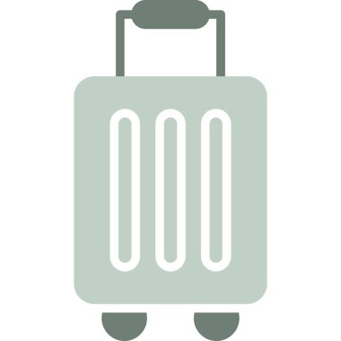 seyahat valizi simgesi. Ağ için bagaj vektör simgelerinin özet çizimi