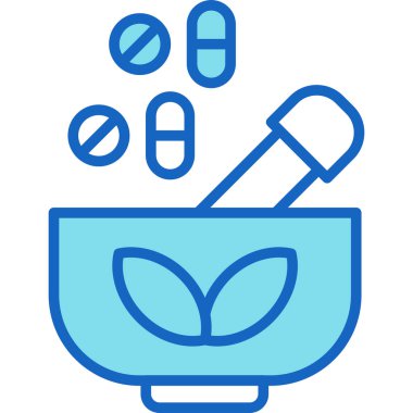 bitkisel tıp web simgesi, vektör illüstrasyonu