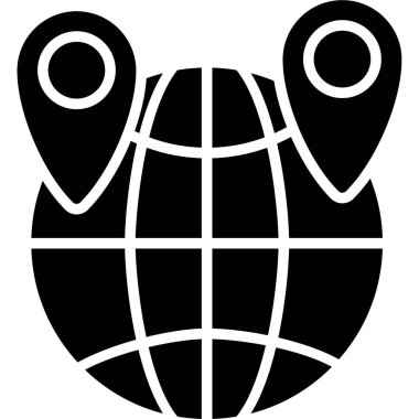 harita simgesi vektör illüstrasyonu