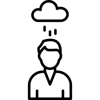 Bulut hesaplama simgesi vektör illüstrasyonu