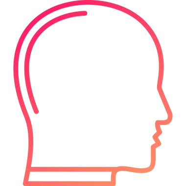 İnsan kafası. Basit resimleme