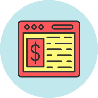 Modern bir simgenin vektör illüstrasyonu