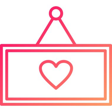 Kalp ikonu vektör illüstrasyonu