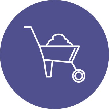 El arabası. Web simgesi basit illüstrasyon