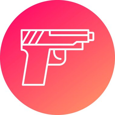 Beyaz arka planda izole edilmiş askeri silah simgesi. Ordu simgesi. Ordu ve ordu. Değişken rastgele dinamik şekiller. vektör illüstrasyonu