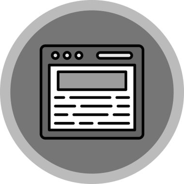 Web simgesi, basit vektör illüstrasyonu