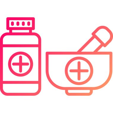 Tıbbi şişe modern simge tasarımının vektör illüstrasyonu