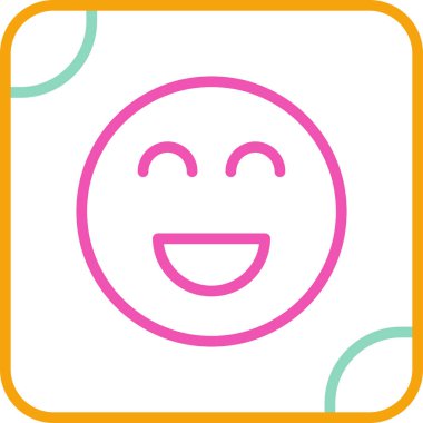 Gülümse. Web simgesi basit illüstrasyon