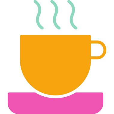 Kahve fincanı, basit tasarım vektör çizimi