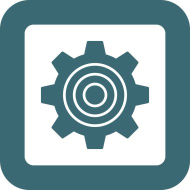 Vites düz kare vektör simgesi