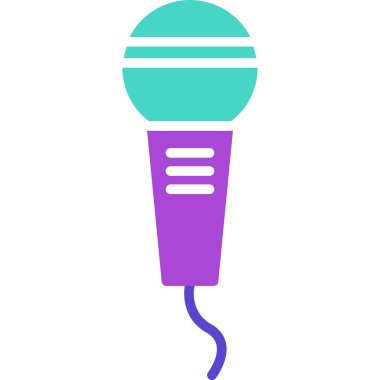 mikrofon simgesi vektör illüstrasyonu