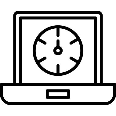 Dizüstü bilgisayar simgesi vektör çizimi