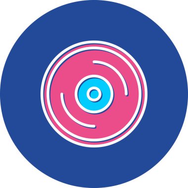 CD mi? Web simgesi basit illüstrasyon