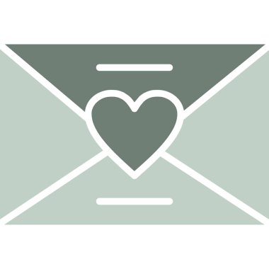 aşk mektubu vektör simgesi