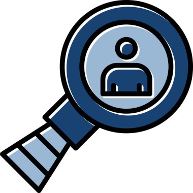 doldurulmuş cam büyütme simgesini bul - taslak biçimi