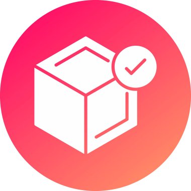 beyaz arkaplanda karton kutu simgesi izole edildi. Karton teslimat işaretli karton kutu. Renkli taslak konsepti. vektör.