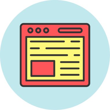 Web tasarım ikonu vektör illüstrasyonu