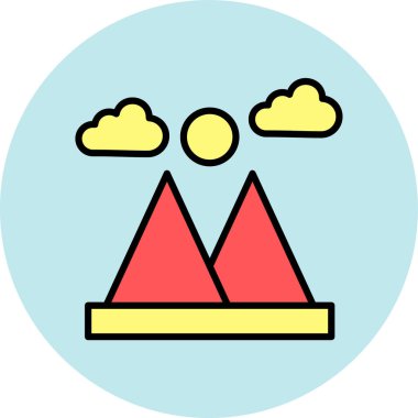 Bir çadır simgesinin vektör illüstrasyonu