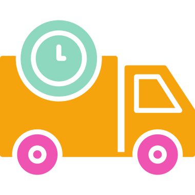 araba dağıtım servisi simgesi düz stil