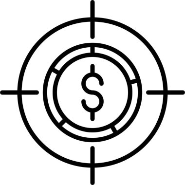 hedef simge vektör illüstrasyonu